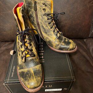 Bed Stu Judgement Tang Black Deluxe Leather Boots 11- Like New!